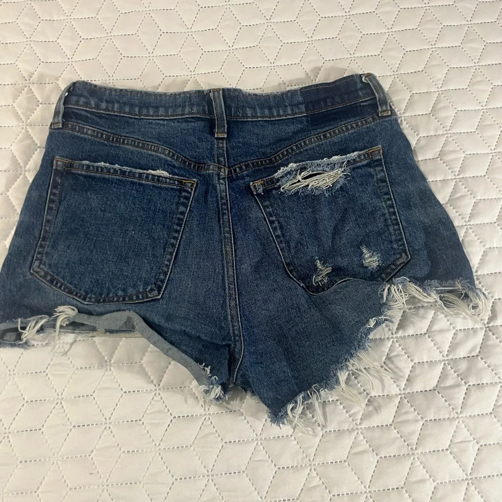 Abercrombie & Fitch High Rise Mom Denim Shorts Size 8 29
